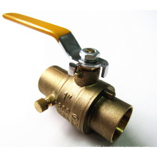 fully welded forged brass ball valves with drain (sweat*sweat) lower price